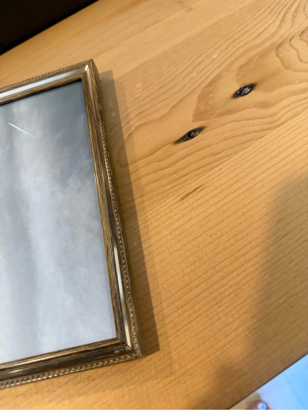 Vintage Small Faux Wood Picture Frame